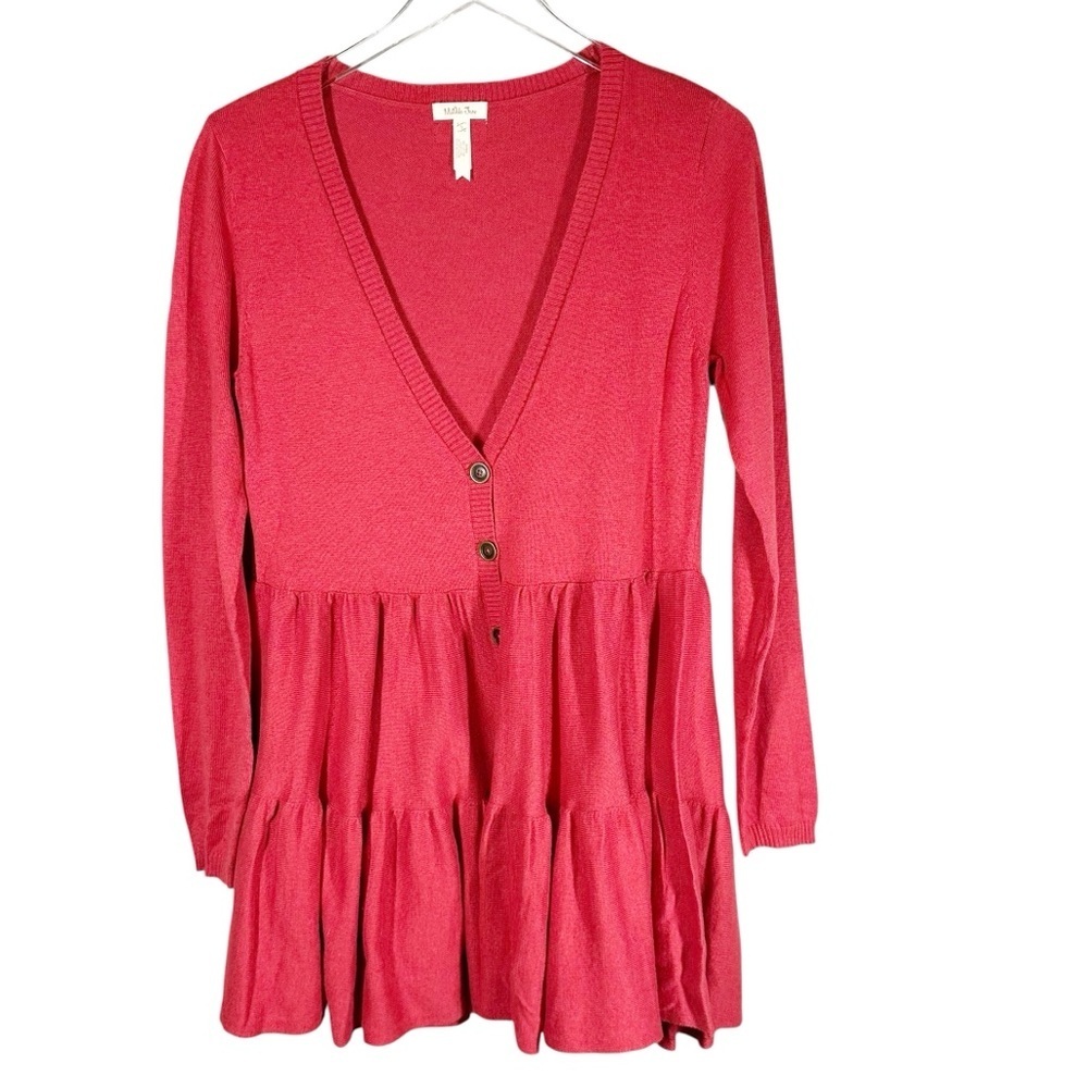 MATILDA JANE Women's Small V-Neck Cardigan Layered Sweater Lightweight